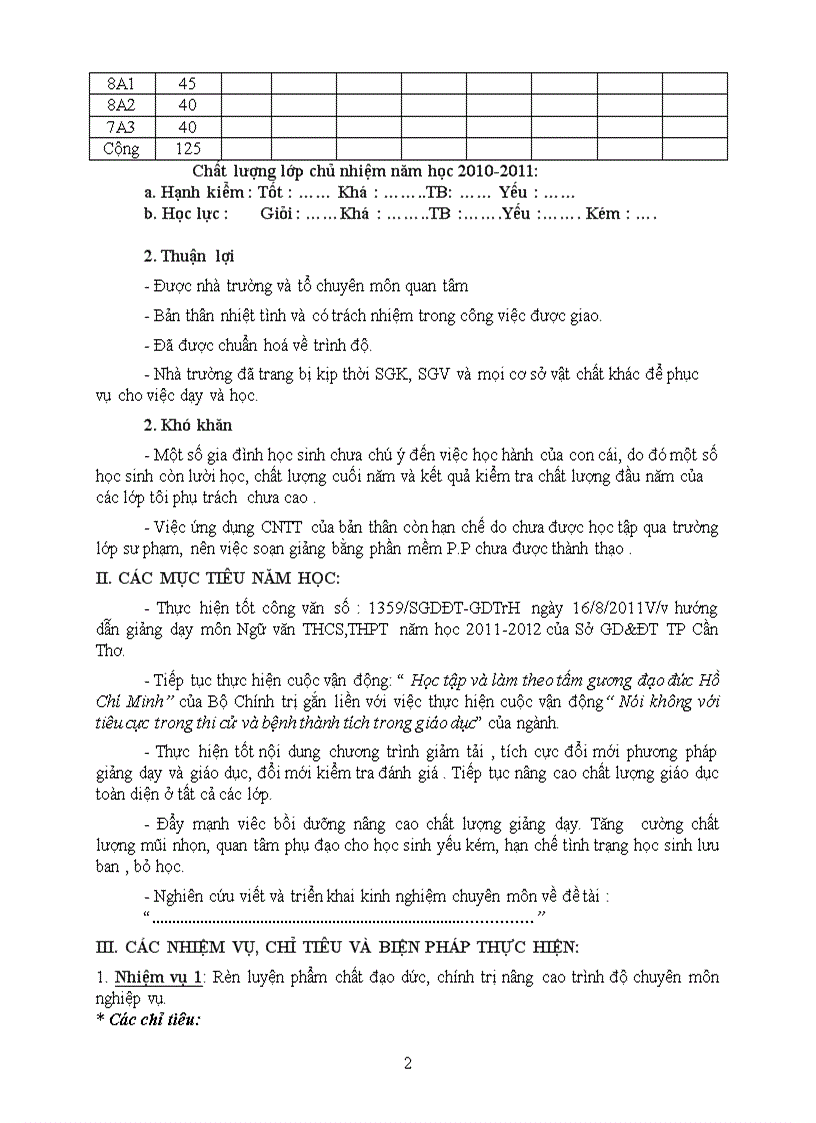 image for page Mẫu kế hoạch cá nhân năm học