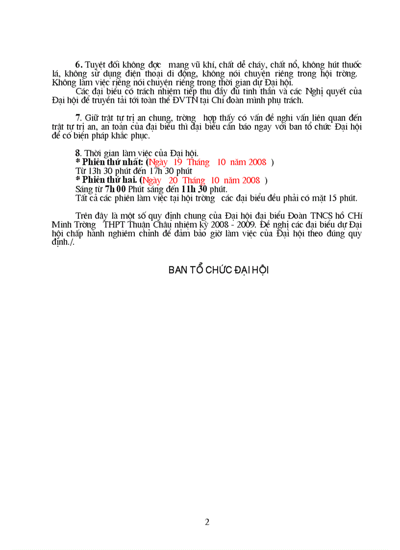 image for page Noi quy dai hoi doan