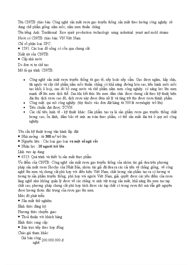 image for page Quy Trinh San Xuat Ruou Truyen Thong