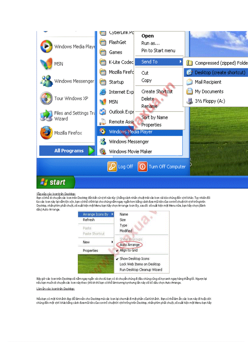 Tùy biến các biểu tượng trên Desktop của Windows XP doc