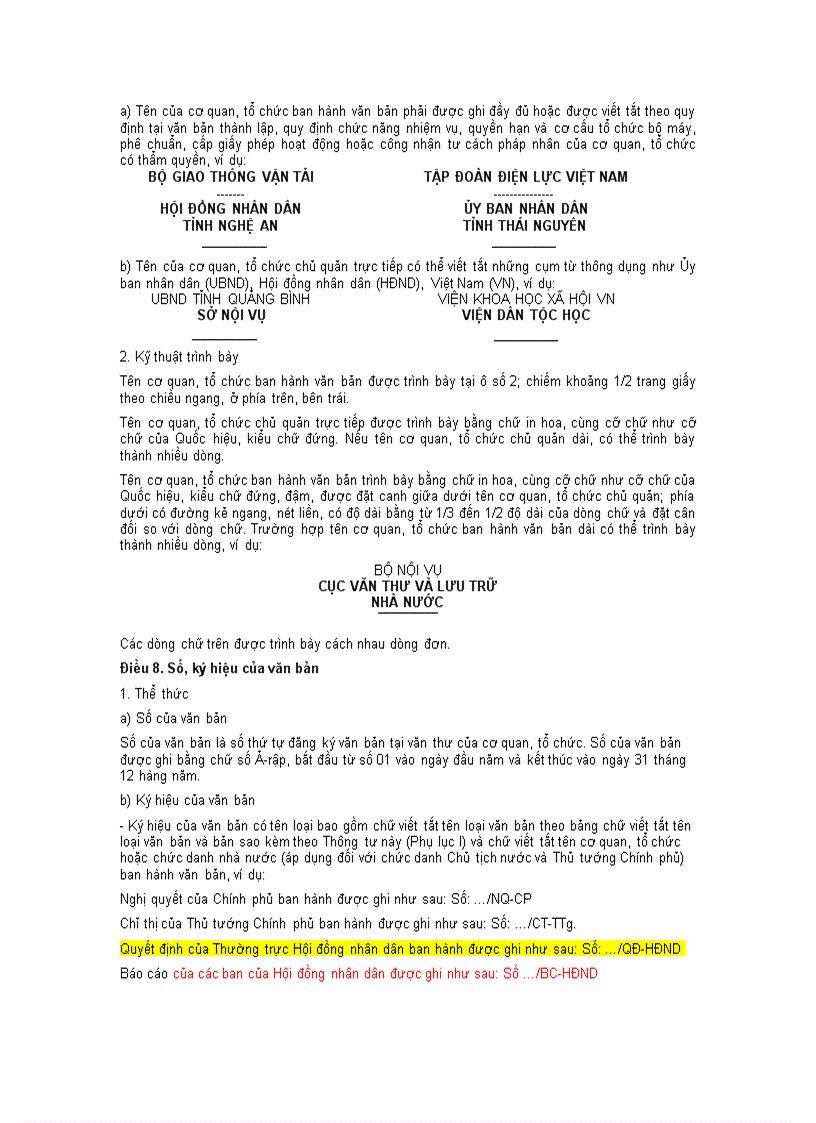 image for page 01 2011 tt bnv ve the thuc van ban thay the thong tu 55 ve the thuc van ban hanh chinh