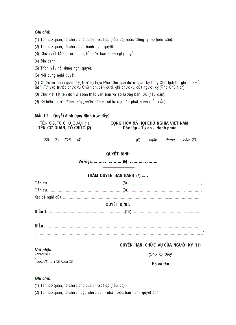 image for page 01 2011 tt bnv ve the thuc van ban thay the thong tu 55 ve the thuc van ban hanh chinh