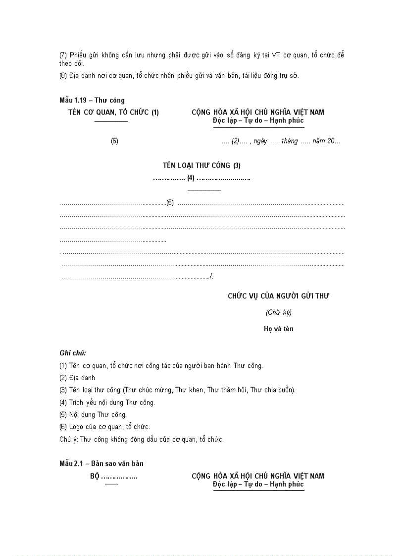 image for page 01 2011 tt bnv ve the thuc van ban thay the thong tu 55 ve the thuc van ban hanh chinh