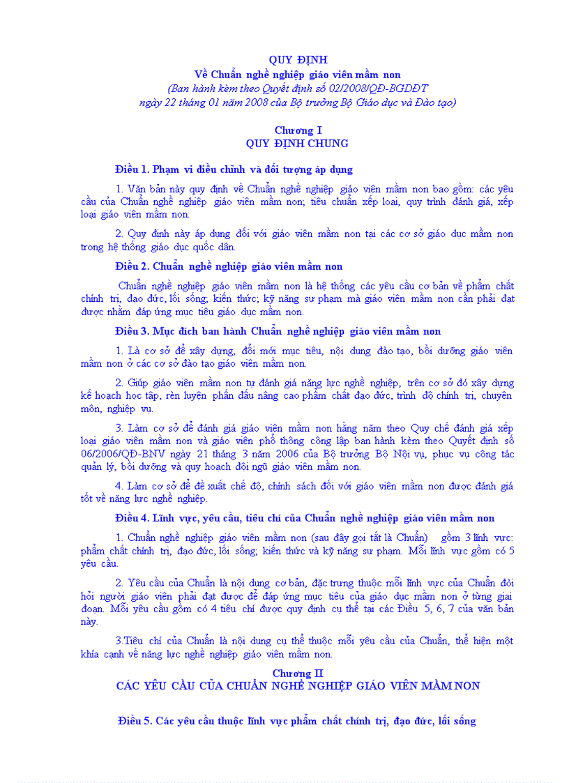 image for page 02 2008 QD BGDDT Chuan nghe nghiep GV MN