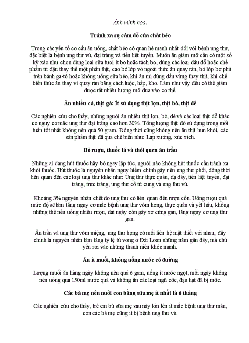 image for page 10 bí quyết phòng ngừa bệnh ung thư