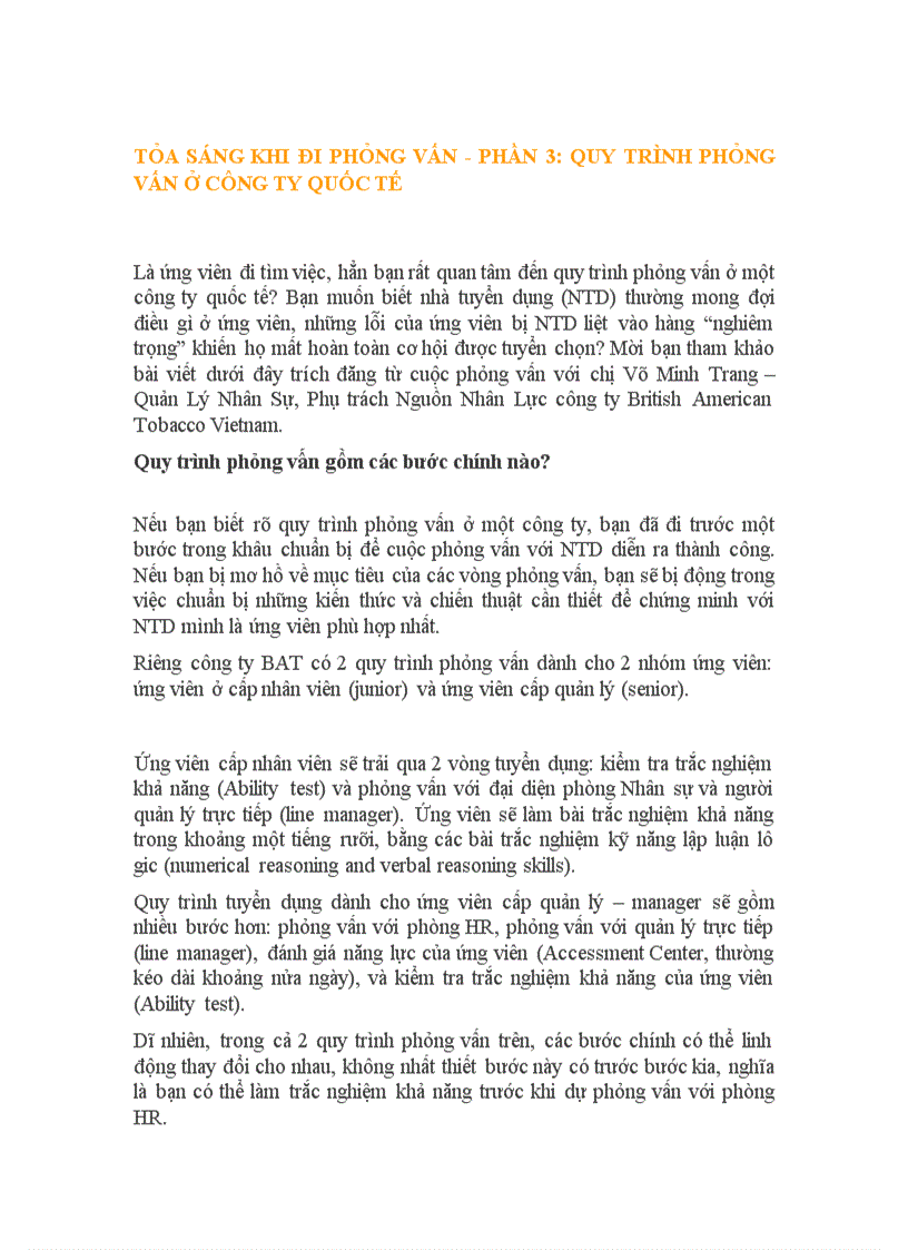 image for page 10 câu hỏi kinh điển trong buổi phỏng vấn