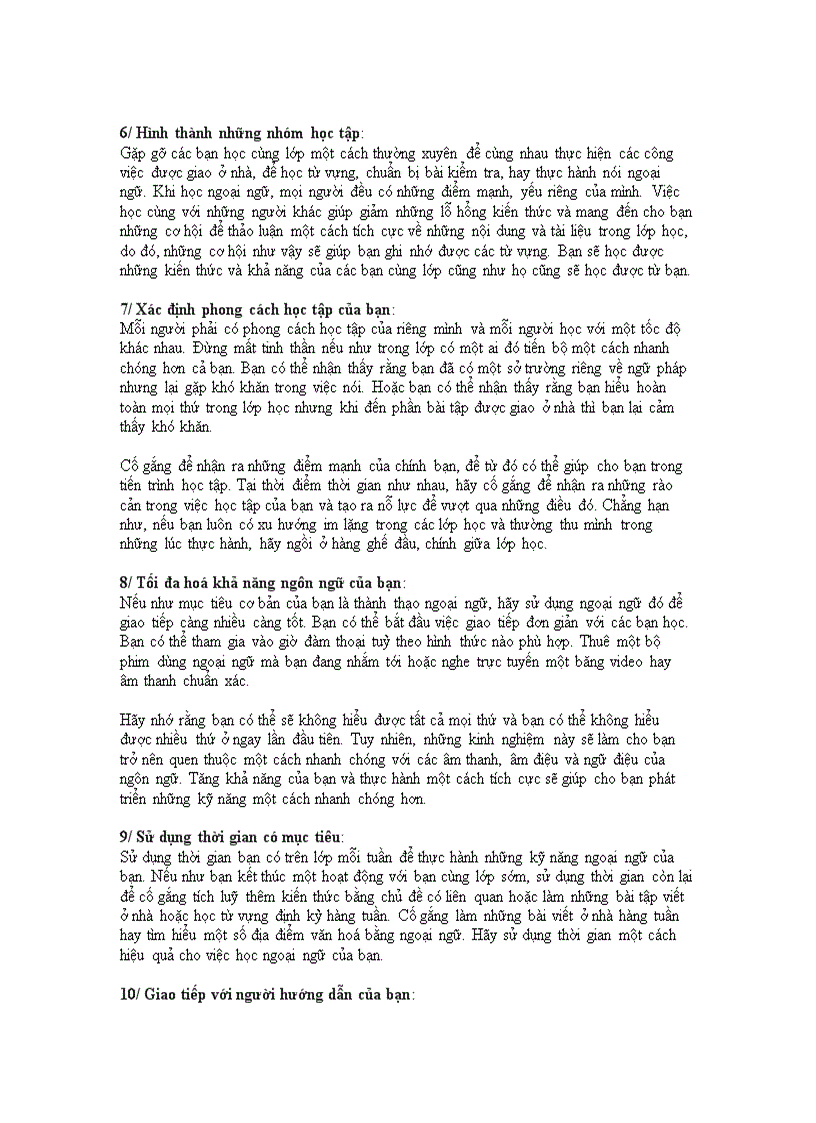 image for page 10 chỉ dẫn để học ngoại ngữ thành công doc