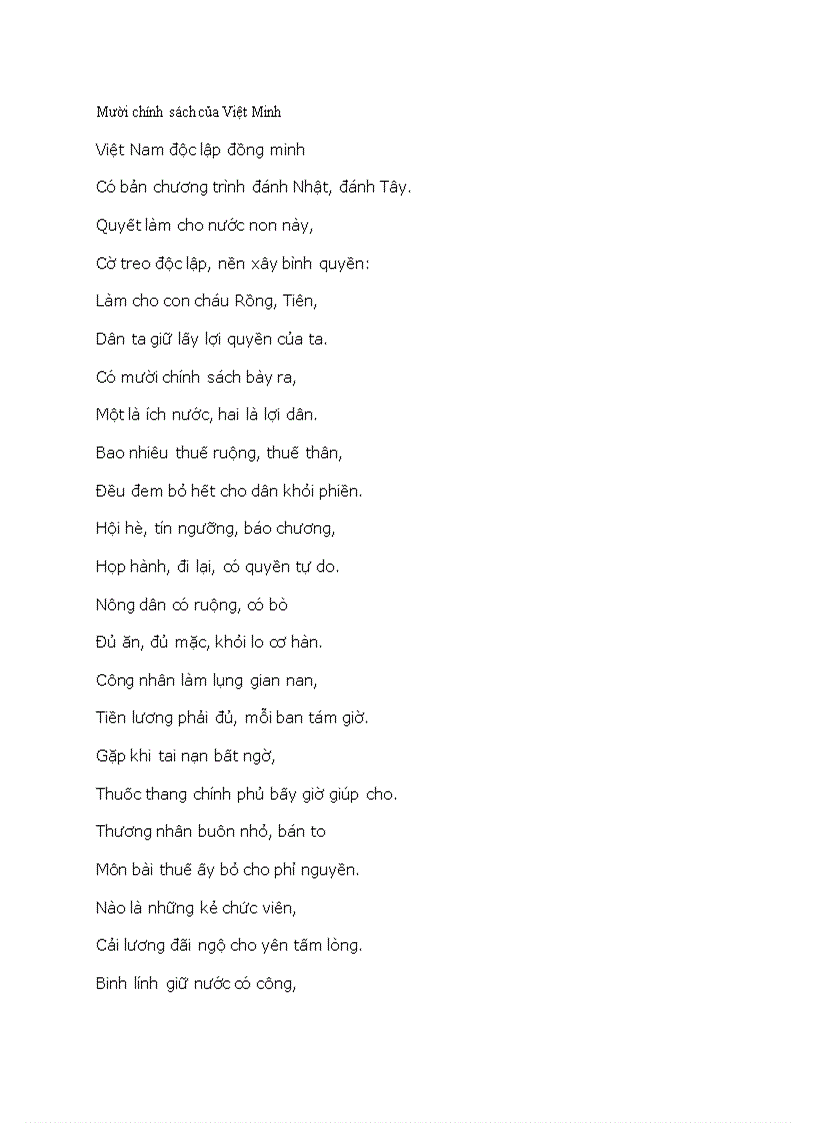 image for page 10 chính sách của Việt Minh
