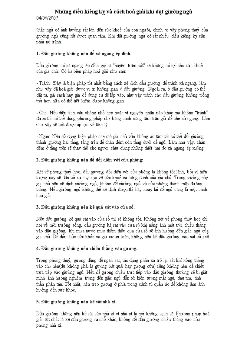 image for page 10 điều kiêng kỵ và cách hoá giải khi đặt giường ngủ doc