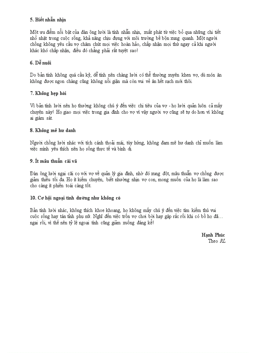 image for page 10 ích lợi khi lấy chồng lười