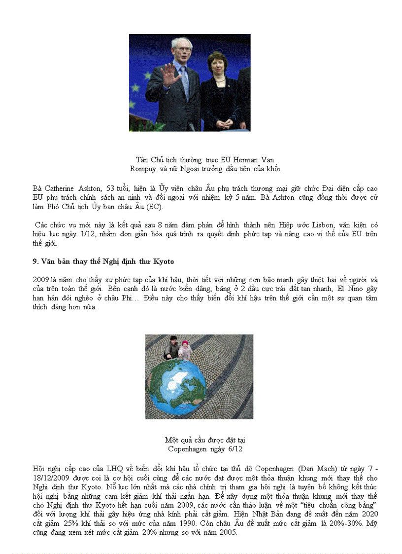 image for page 10 sự kiện thế giới nổi bật năm 2009