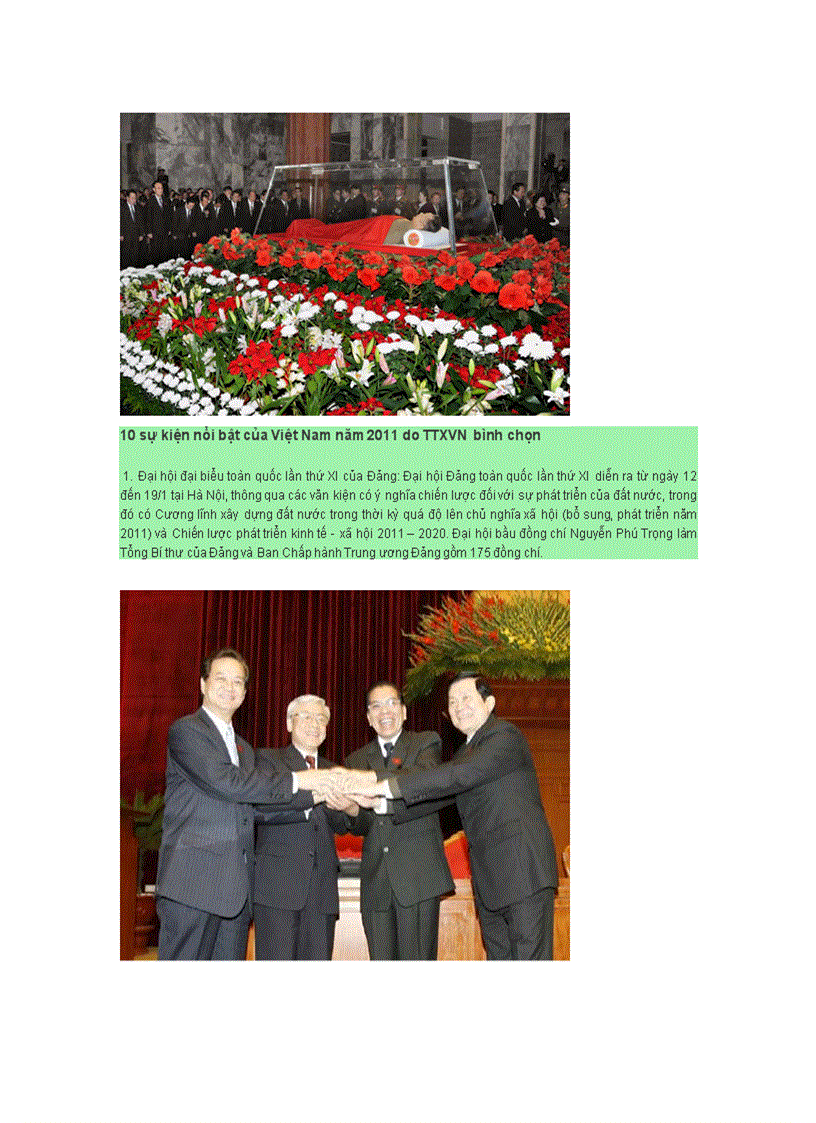 image for page 10 sự kiện thế giới VÀ 10 SỰ KIỆN VIỆT NAM nổi bật năm 2011 do TTXVN bìnhchọn