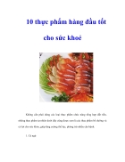 10 thực phẩm hàng đầu