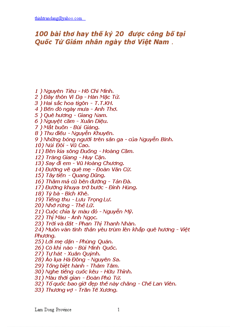 image for page 100 bài thơ hay thế kỷ 20 được công bố tại Quốc Tử Giám nhân ngày thơ Việt Nam