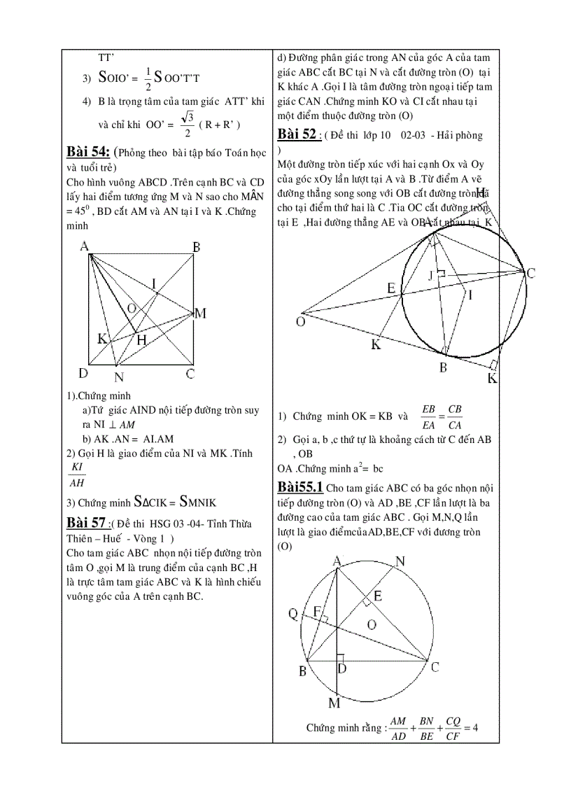 image for page 100 bài toán Hình Học ôn thi vào lớp 10