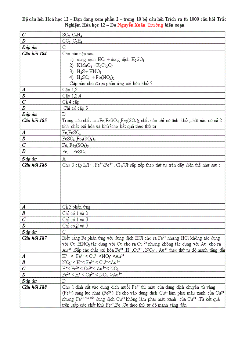 image for page 1000 cau hoi Hoa hoc part 2 rar
