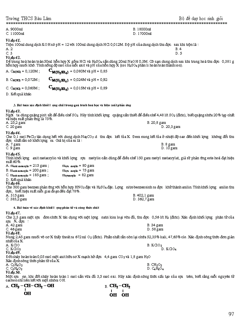 image for page 101 đề luyện thi hsg hóa 9