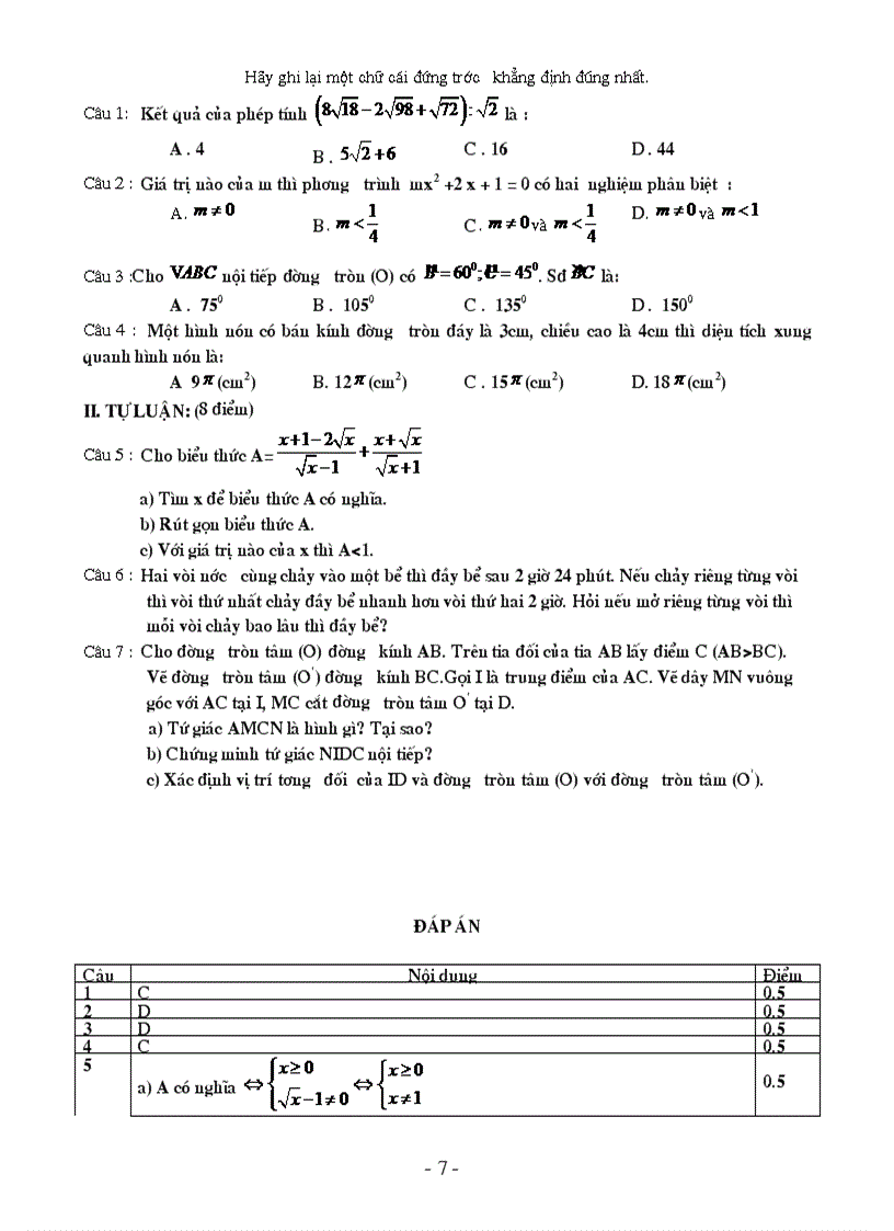 image for page 120 đề thi và đáp án thi vào thpt