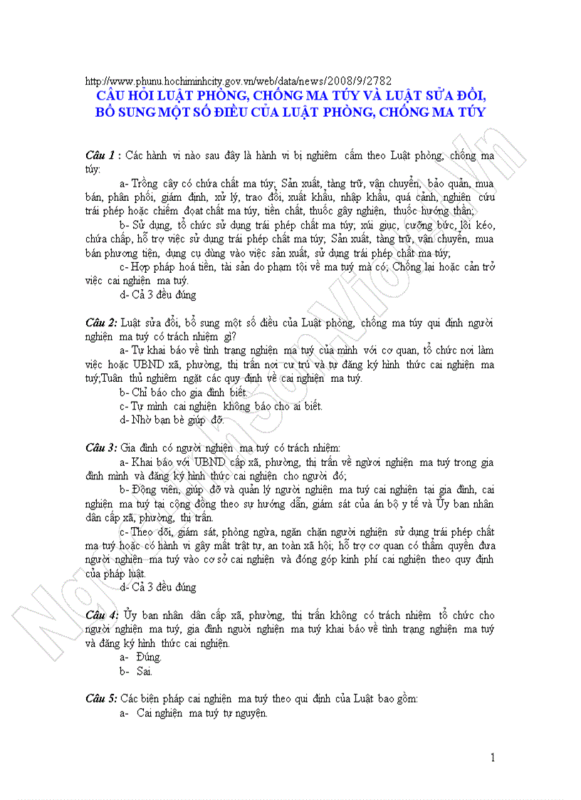image for page 15 câu trắc nghiệm về Luật Phòng chống ma túy