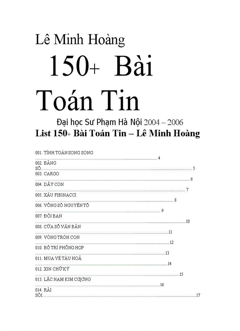 image for page 150 bài Toán Tin