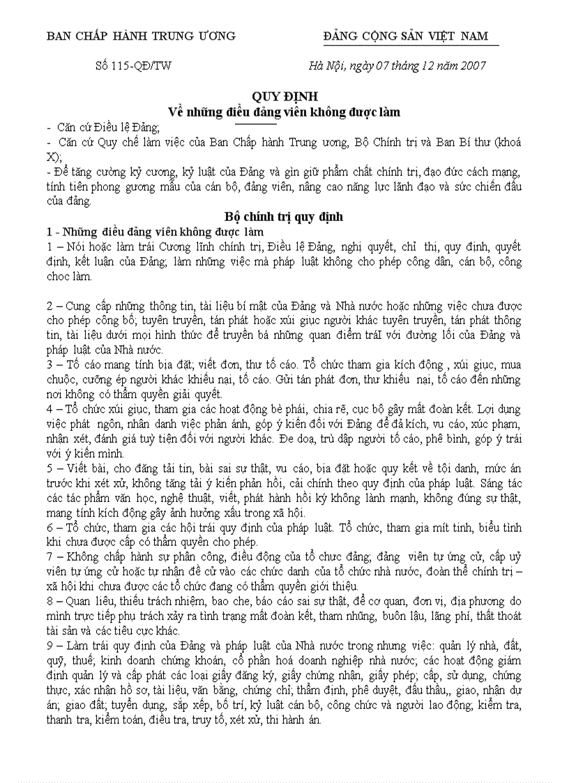 image for page 19 điều đv không được làm