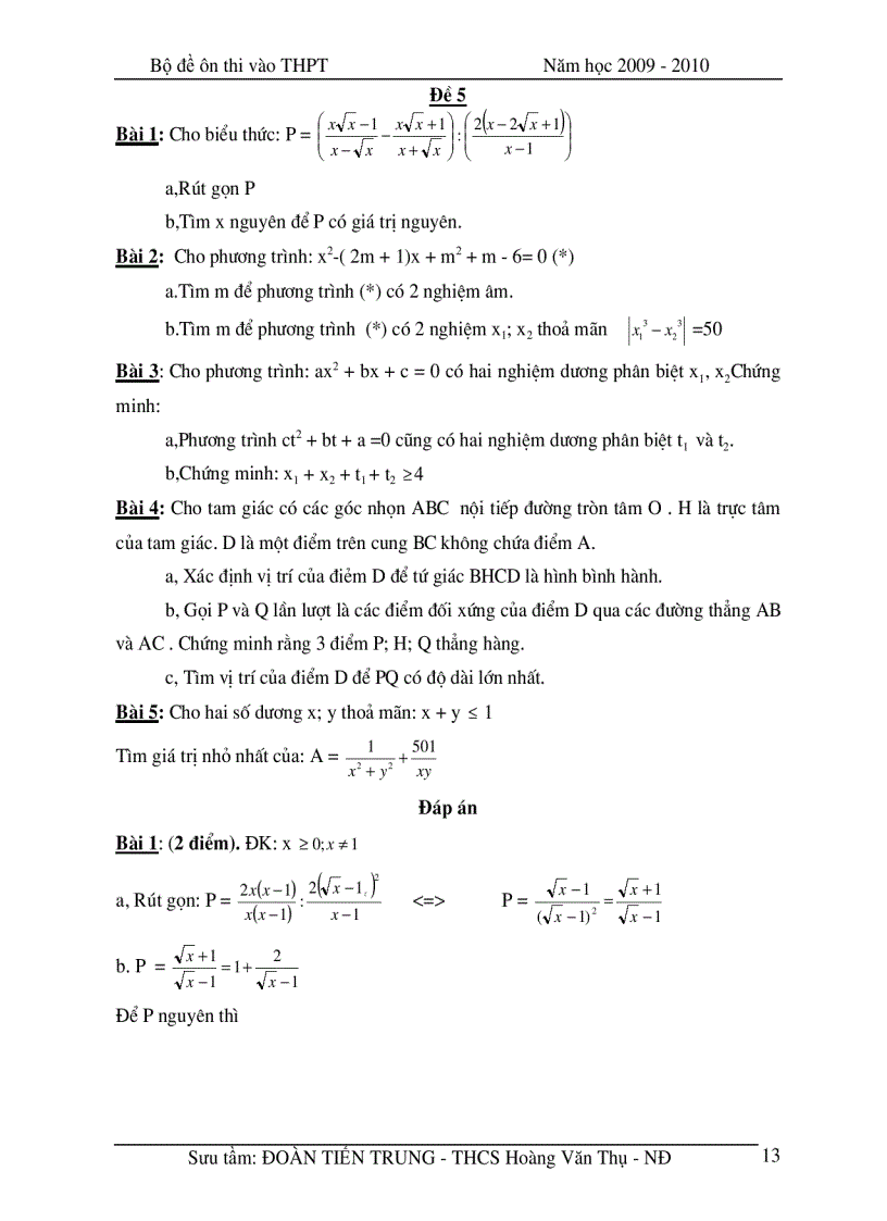 image for page 20 đề thi vào lớp 10 có đáp án