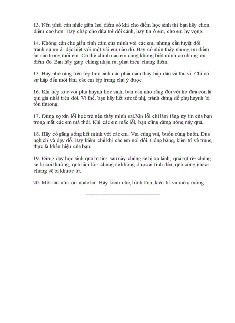 image for page 20 điều cần nhớ với thầy cô