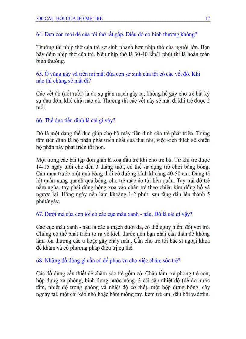 image for page 300 câu hỏi của bố mẹ trẻ