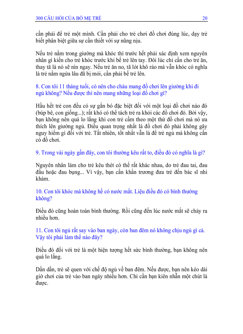 image for page 300 câu hỏi của bố mẹ trẻ