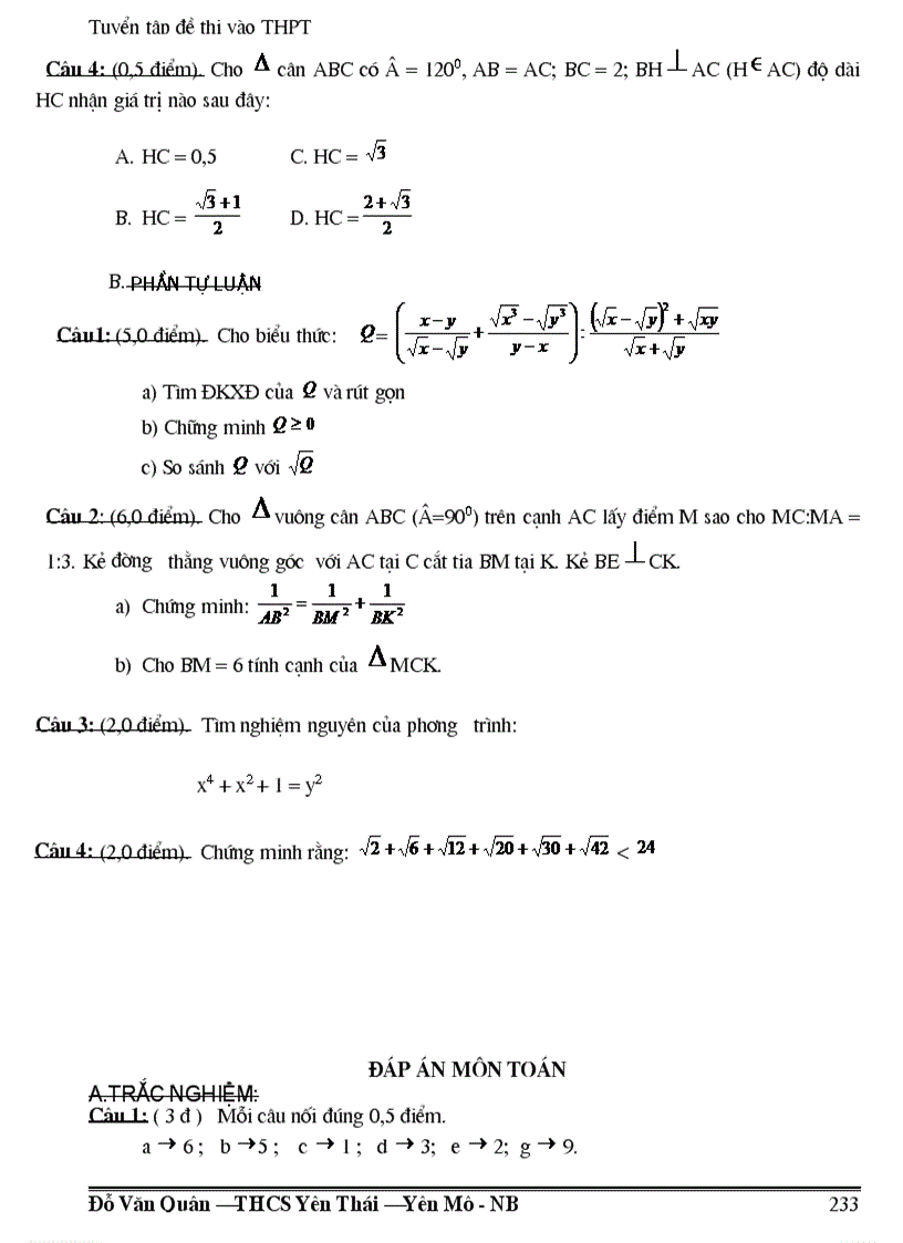 image for page 300 đề đáp án thi vào lớp 10 thpt