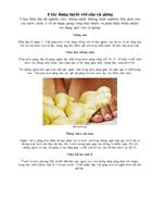 4 tác dụng tuyệt vời của củ gừng