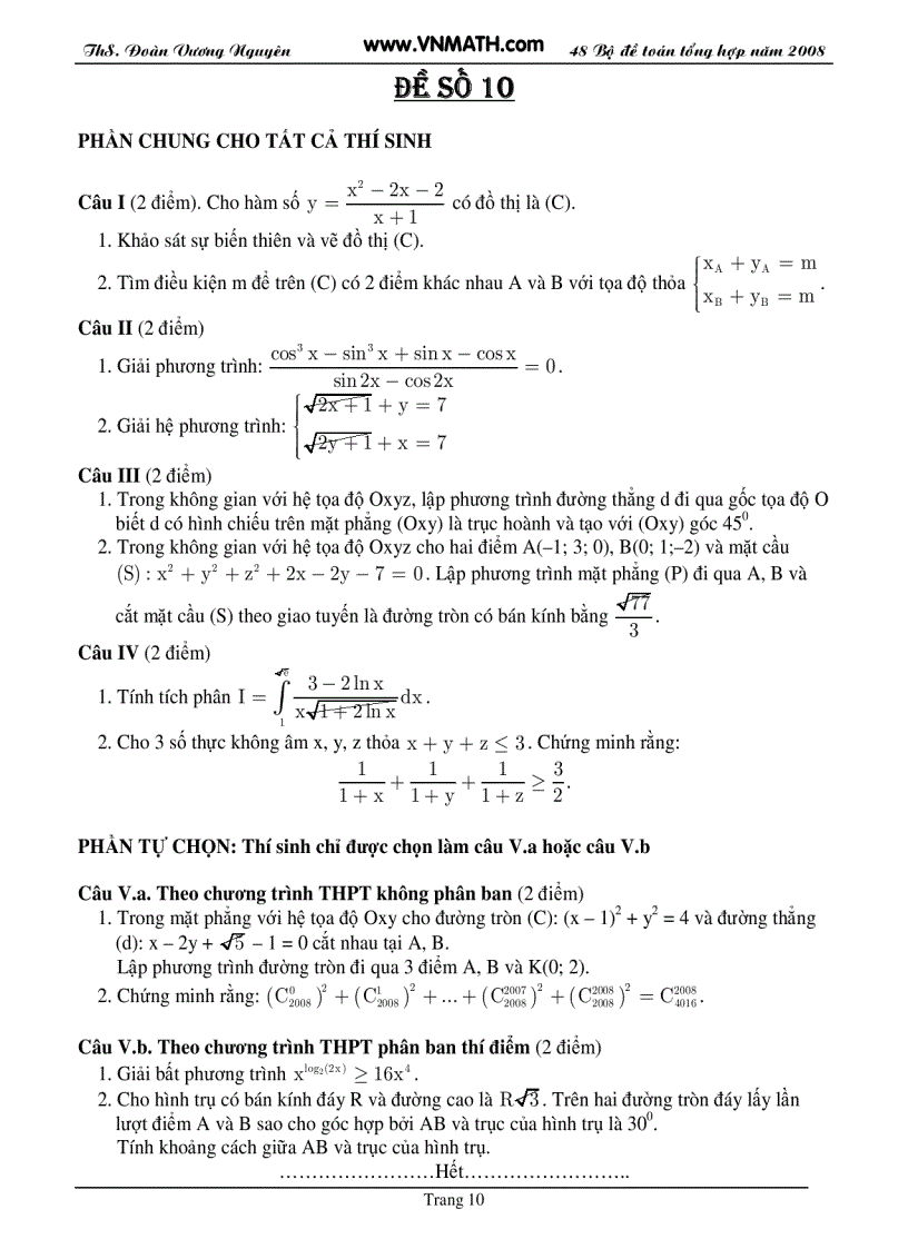 image for page 48 đề thi thử đại học cực hay
