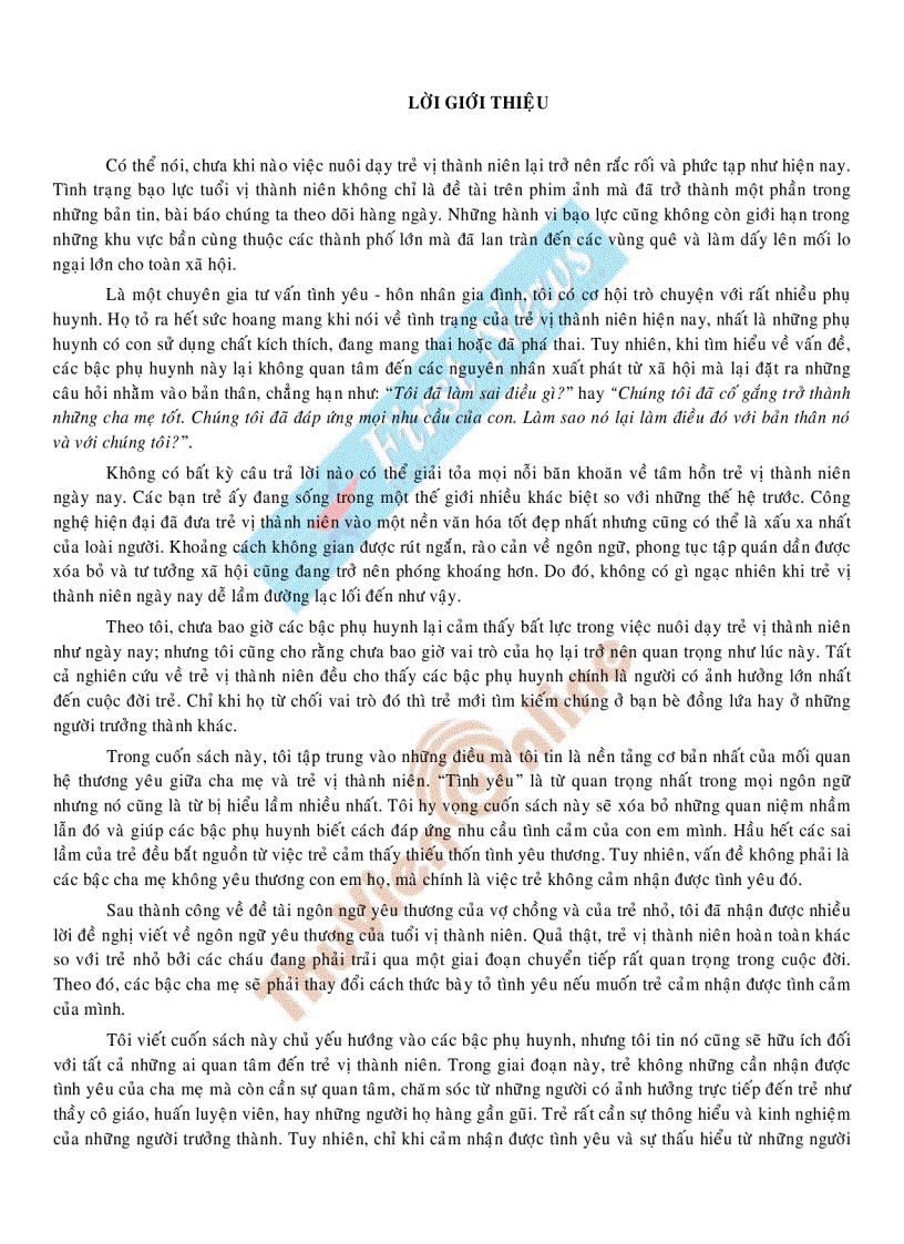 5 Ngon Ngữ Tinh Yeu Danh Cho Bạn Trẻ Pdf