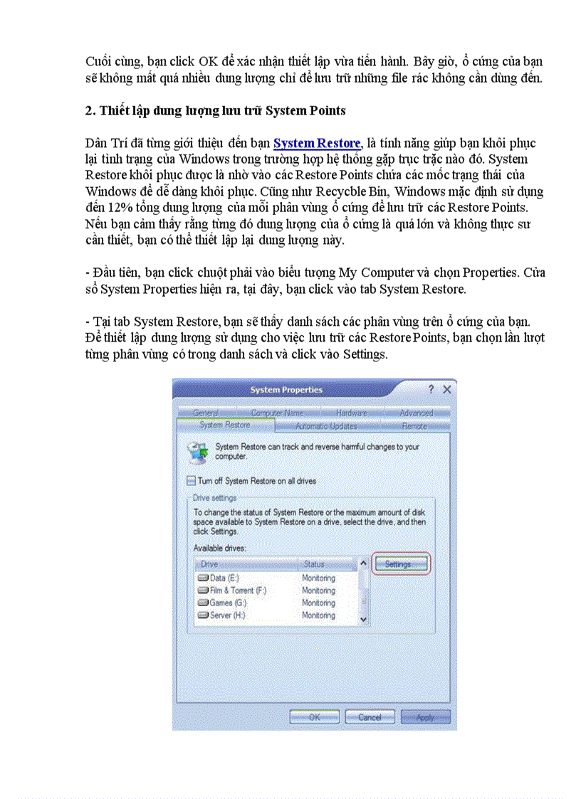 image for page 5 thủ thuật giải phóng dung lượng ổ cứng