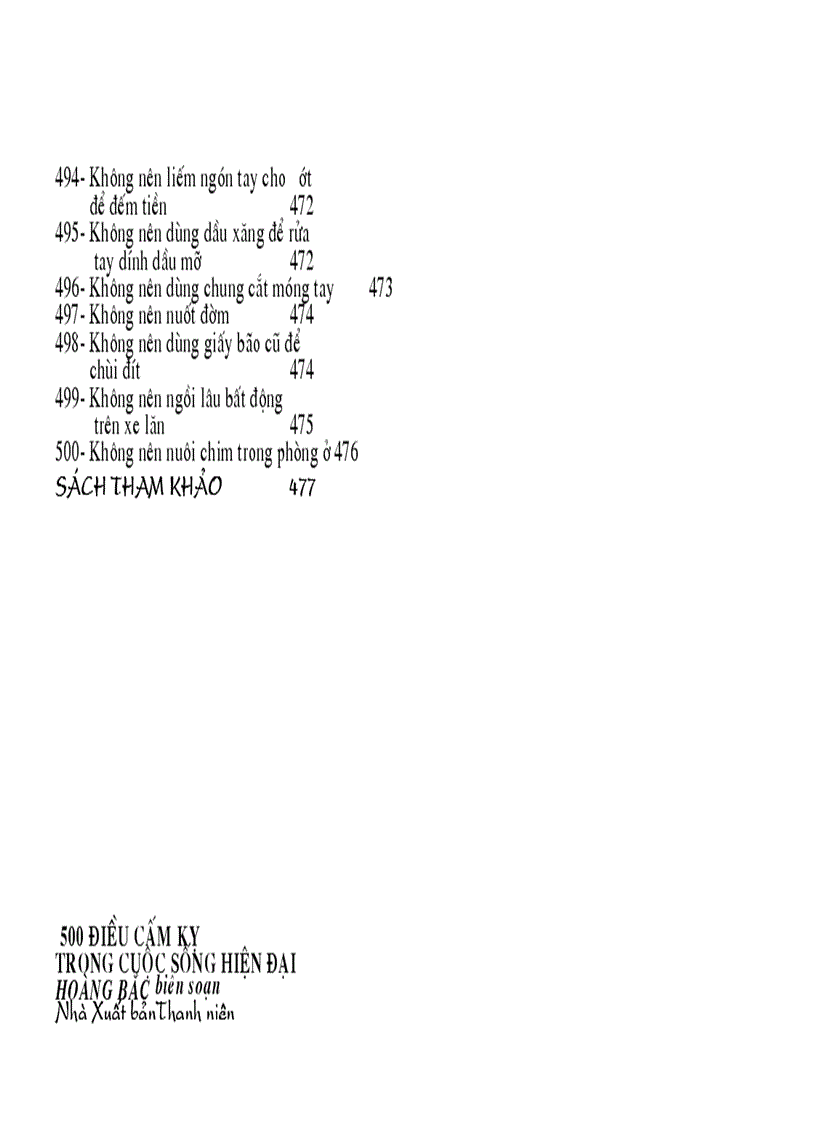 image for page 500 điểu cấm kỵ trong cuộc sống hiện đại