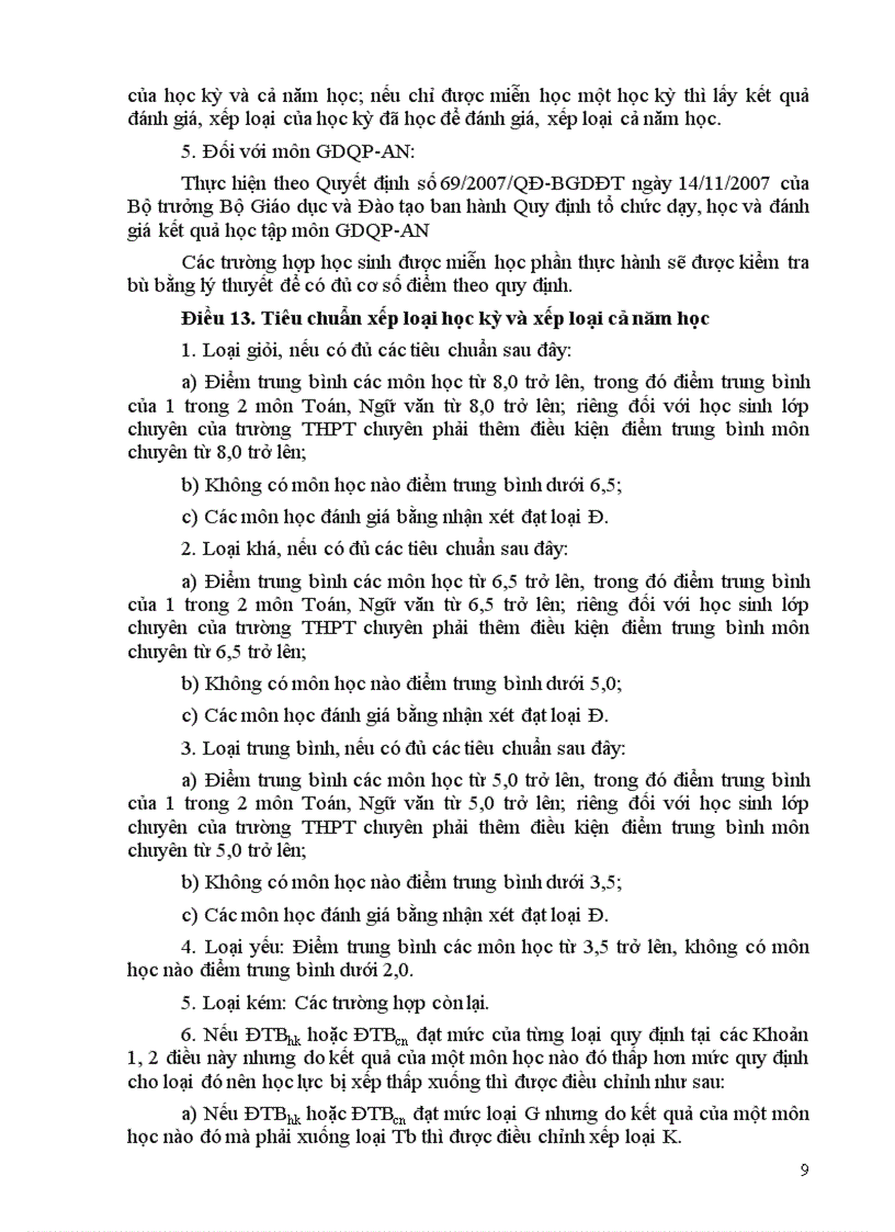 image for page 58 2011 TT về đánh giá xếp loại HS THCS và THPT