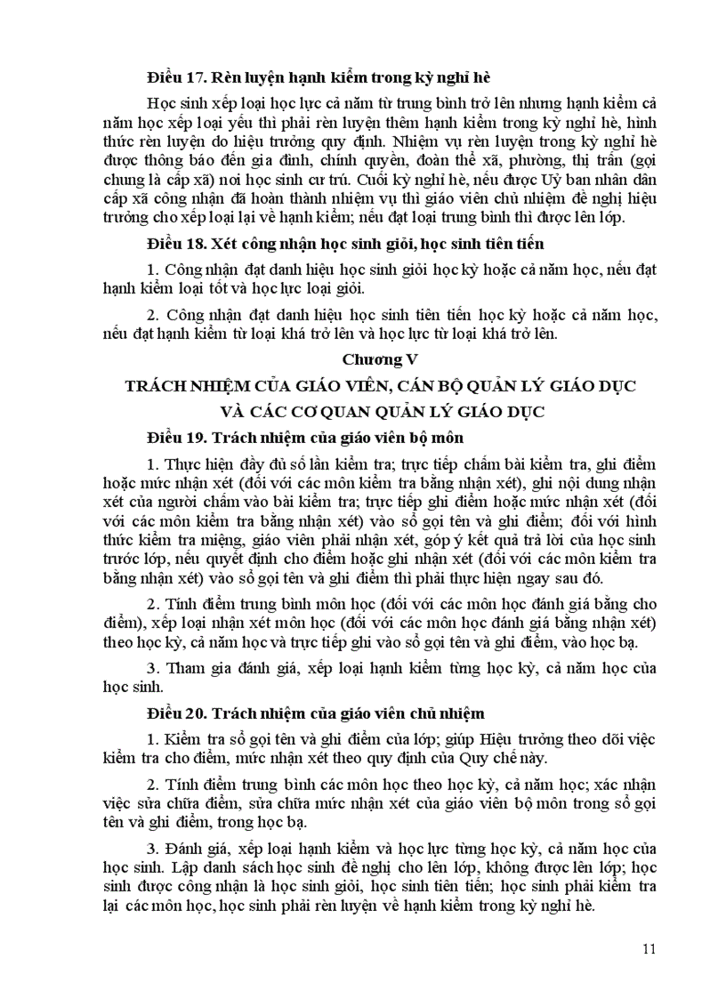 image for page 58 2011 TT về đánh giá xếp loại HS THCS và THPT