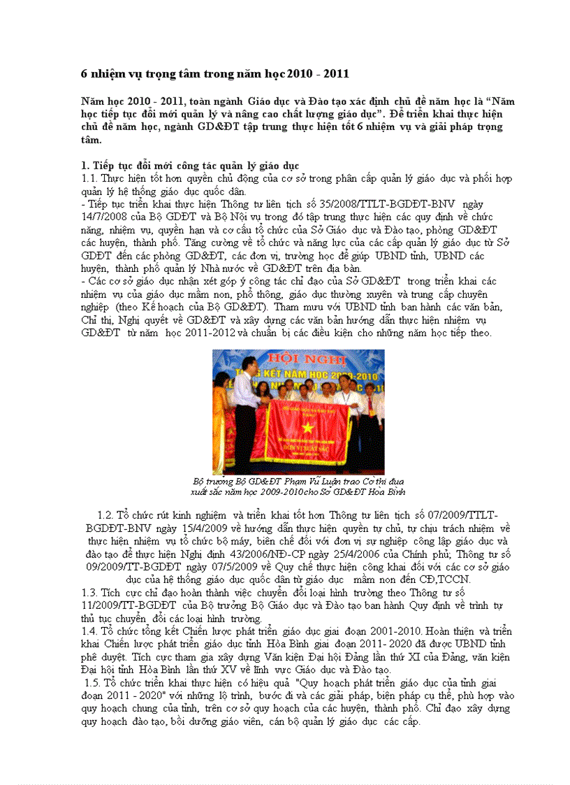 image for page 6 nhiệm vụ trọng tâm năm học 2010 2011