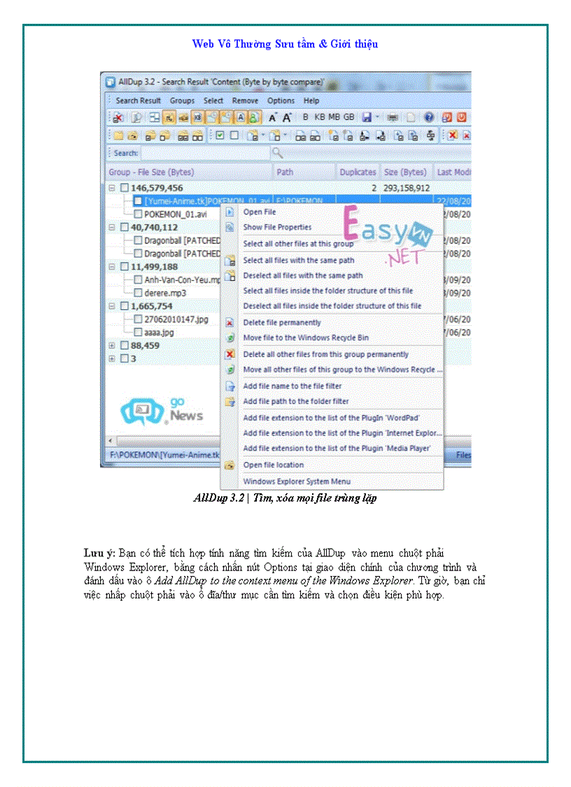 image for page Alldup tìm và xóa phần mềm trùng lặp