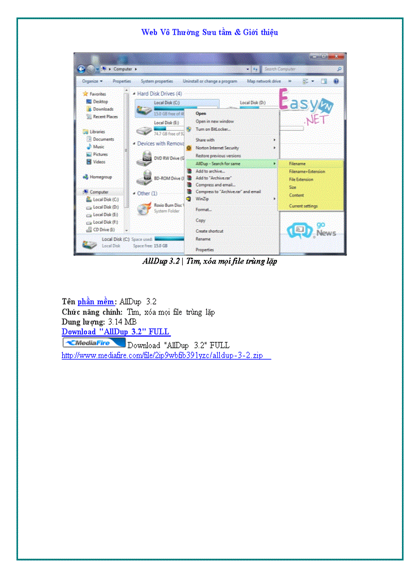 image for page Alldup tìm và xóa phần mềm trùng lặp