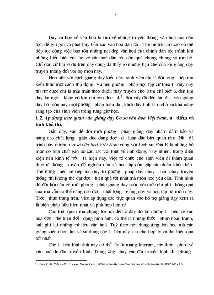 image for page Áp dụng trực quan vào hỗ trợ giảng dạy cơ sở văn hóa việt nam