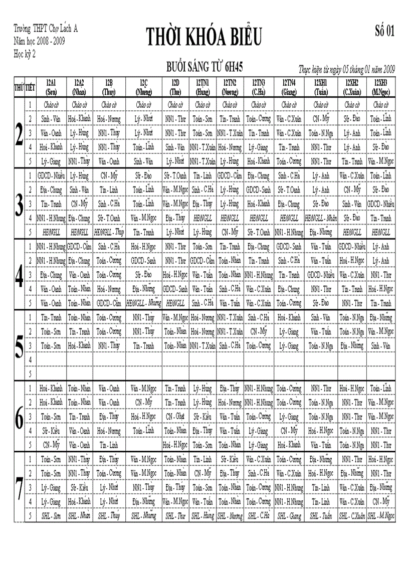 Áp dụng từ ngày 05 01 09