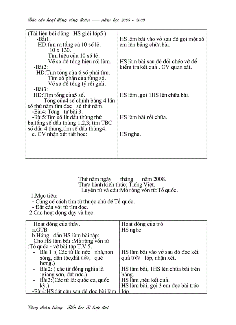 image for page B cáo thành tích Công đoàn 2008 2009