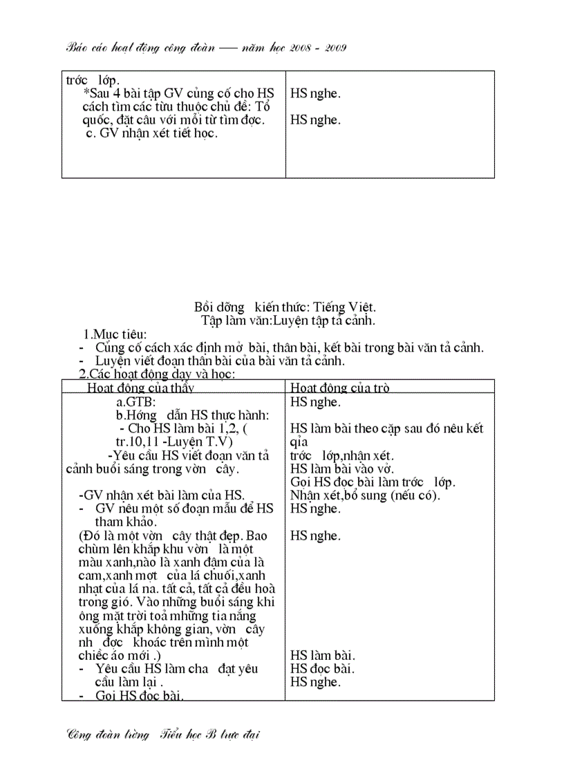 image for page B cáo thành tích Công đoàn 2008 2009