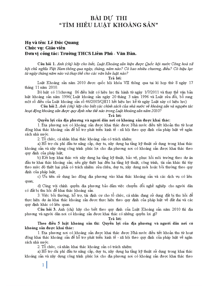 image for page Bai du thi luật khoáng sản