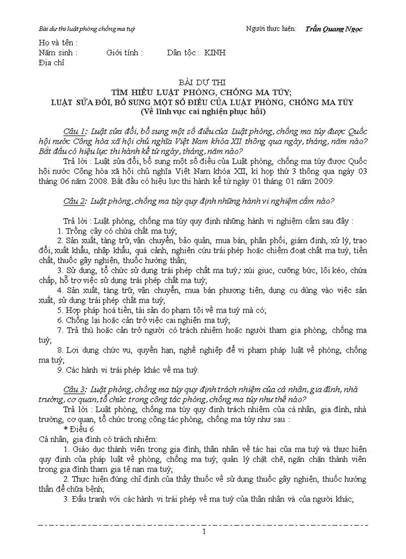 image for page Bài dự thi Luật PC Ma tuý