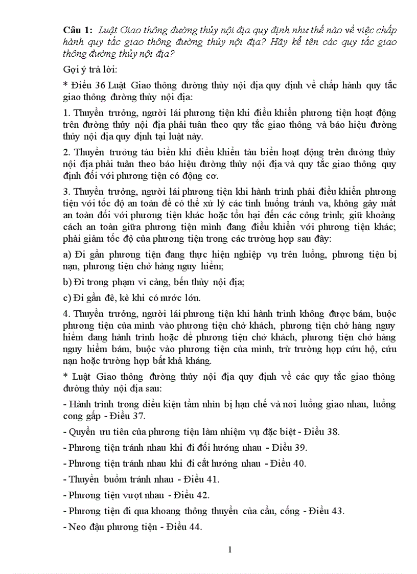 image for page Bài dự thi tìm hiểu pháp luật giao thông đường thủy nội địa năm 2009