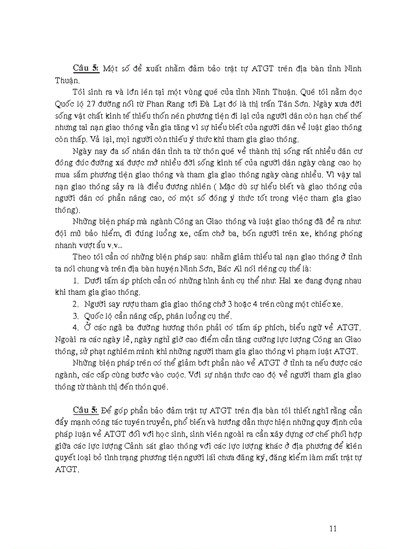 image for page Bài dự thi về an toàn trật tự giao thông