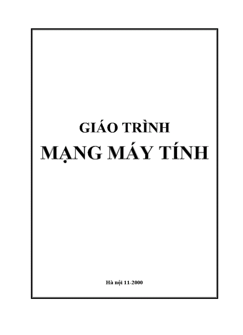 Bài giảng mạng máy tính