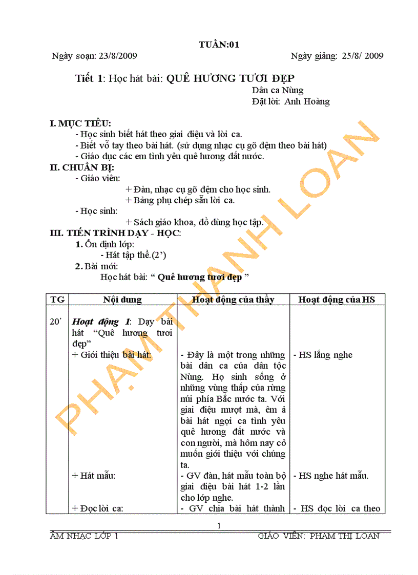 image for page Bài giảng môn âm nhạc lớp 1 trọn bộ